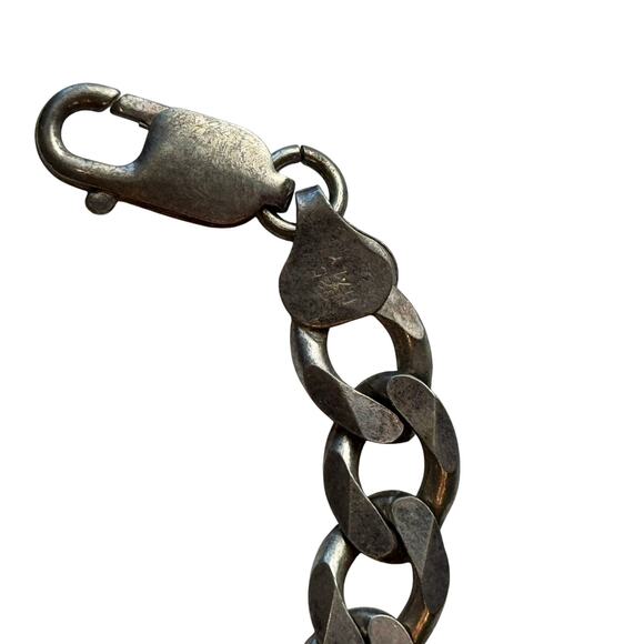 Vintage Alfi Sterling Silver 925 Curb Cuban Link Chain Bracelet 8" Lobster Clasp - Picture 5 of 10